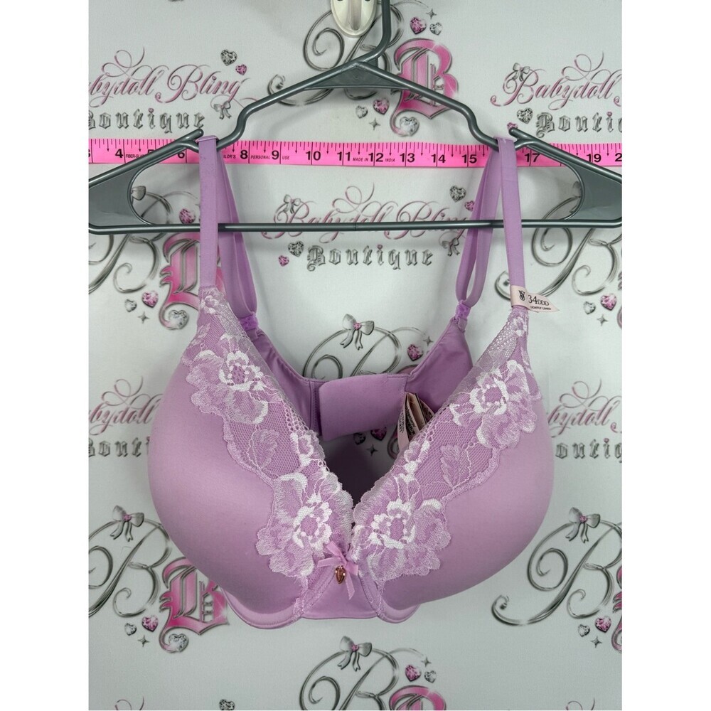 Victoria's Secret perfect coverage bra Lavender Lace Plunge T-Shirt Bra